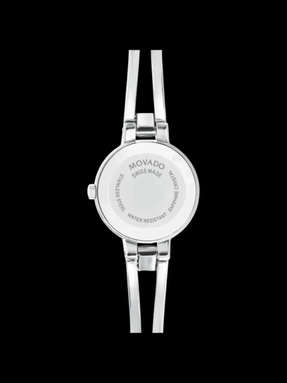 BRAND NEW Movado Amorosa Diamond Silver Tone Black Dial Watch w/Box (SRP $995)